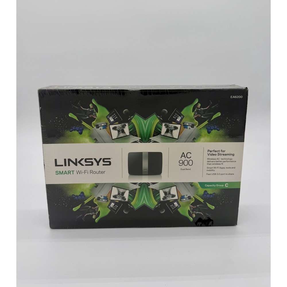 Linksys Smart Wi-Fi Router AC900 Dual Band Wireless AC Adopter 3.0GB New Sealed